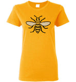 Manchester Bee Tee Shirt Gildan Ladies Short-Sleeve