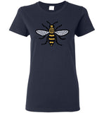 Manchester Bee Tee Shirt Gildan Ladies Short-Sleeve