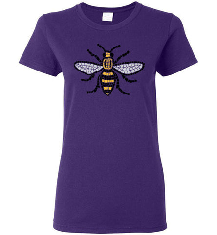 Manchester Bee Tee Shirt Gildan Ladies Short-Sleeve