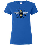 Manchester Bee Tee Shirt Gildan Ladies Short-Sleeve